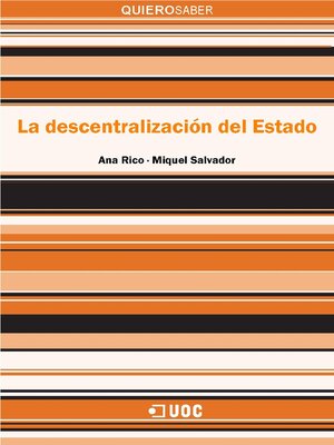 cover image of La descentralización del estado